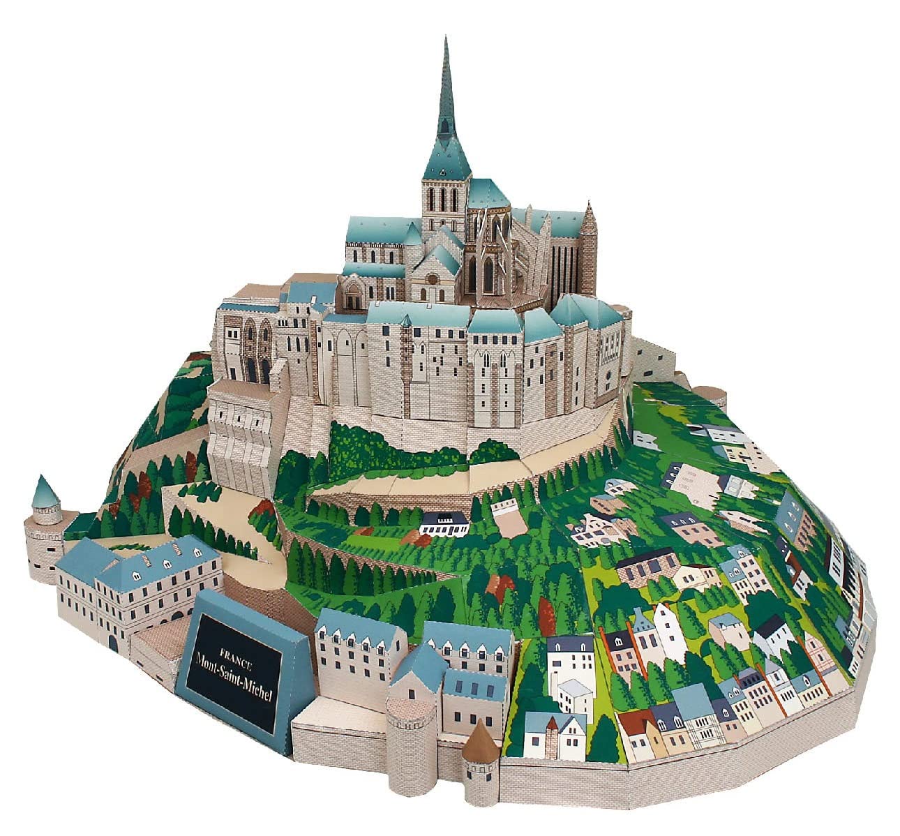 

3D сборочная модель бумажного ремесла всемирное историческое здание (Мон-Сен-Мишель)