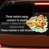 Connect Wealth: Creative Car Sticker for Rear Window - Keep a Safe Distance