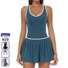 Women's Summer Sports Dress with Built-In Shorts - Ideal for Running, Tennis, and Fitness Activities
