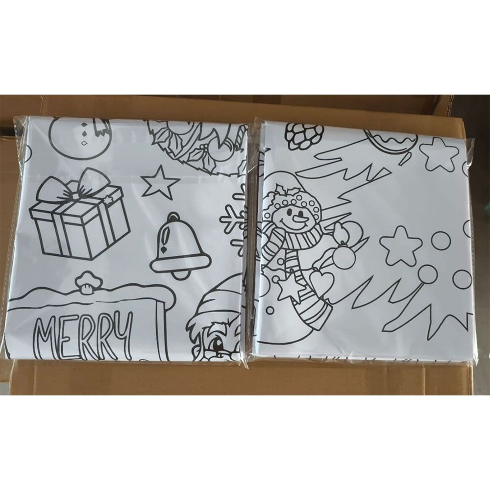 Großes Weihnachts-Ausmalposter für Kinder Zeichenpapier Weihnachts-Ausmalbanner Weihnachtsdeko