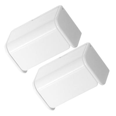 2 Pcs Toothbrush Holder Wall Mounted No Drill Plastic Bathroom Rack Storage Organizer Space Saving Hanging Toothbrush Holders