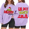 Women's Casual Fashion Long Sleeve Christmas Printed Round Neck Sweatshirt Top
