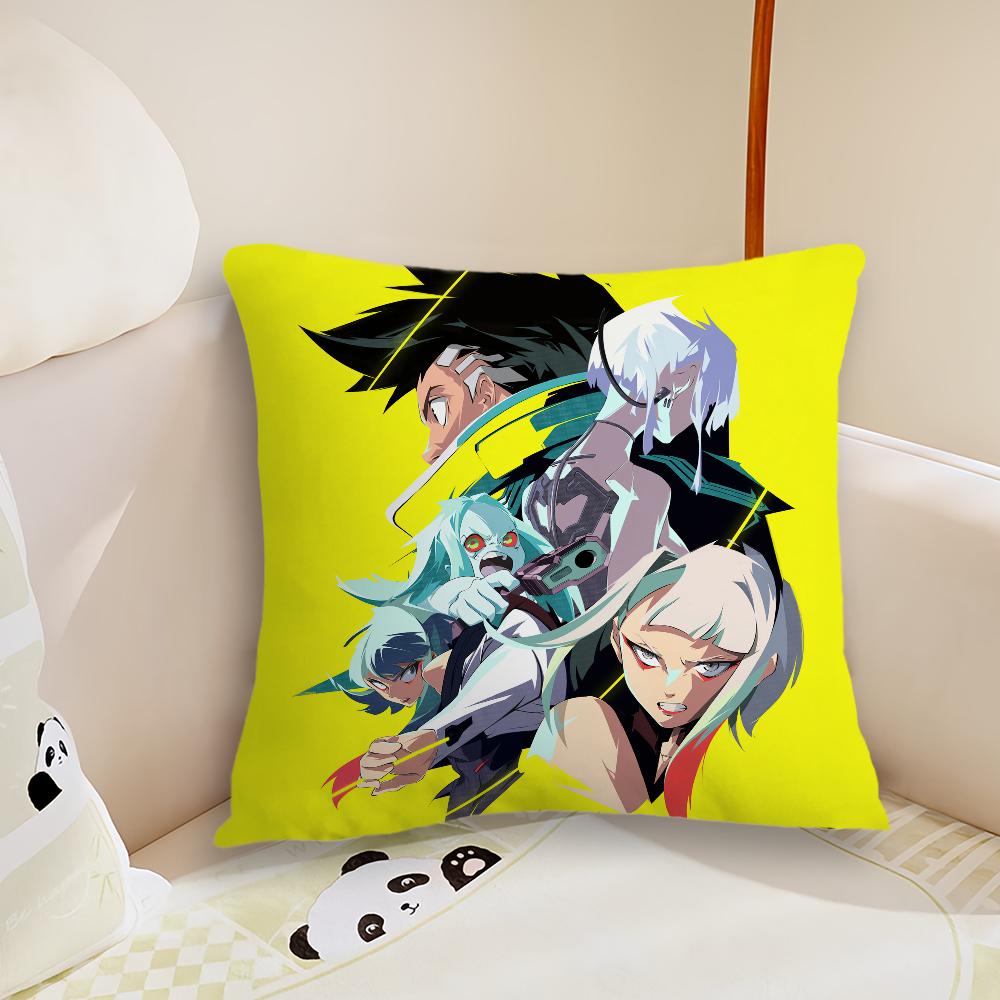 Anime C-CyberpunkS E-Edgerunners Povlak na polštář Potah na polštář na pohovku do obývacího pokoje Vhodný pro domácí dekoraci ložnice