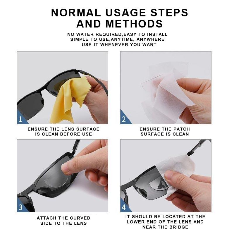 2026 New Stick-on Myopic Lenses Portable Silicone Nearsighted Patch Adhesive Lens Waterproof Vision Correction Insert for Goggle
