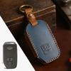 Leather Key Fob Case for Kia Carnival 7 Buttons with Leather Strap, Anti Scratch Protective Shell