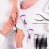 2 Pieces Soft Nail Art Dust Remover Pink*purple 11 Cm