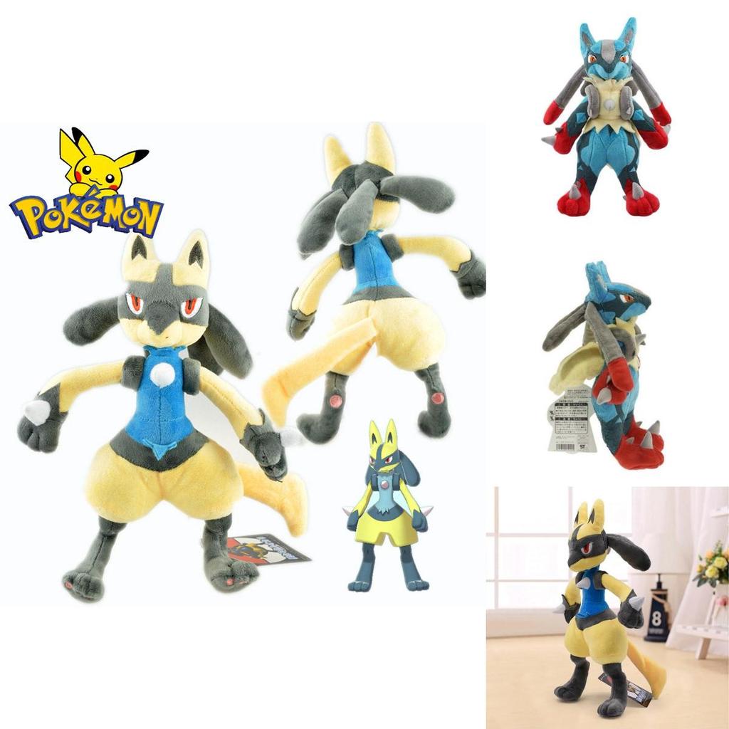 Peluche Luc Lucario Pokemon Luc Scintillante da 12 Pollici Giocattolo Morbido Con Colori Vivaci Per Bambini