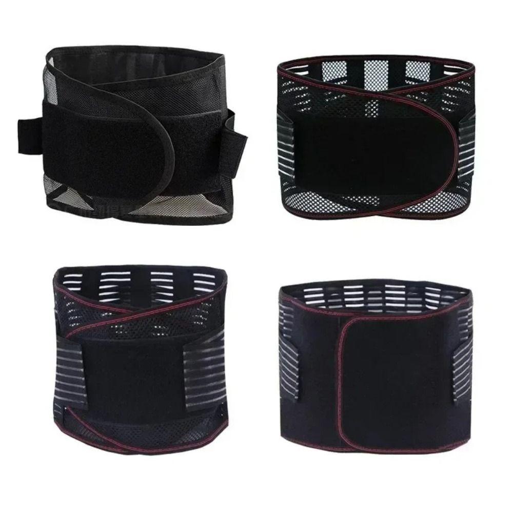 Breathable Back Brace Black Lumbar Support Strap New Waist Trainer Belt Lumbar Support
