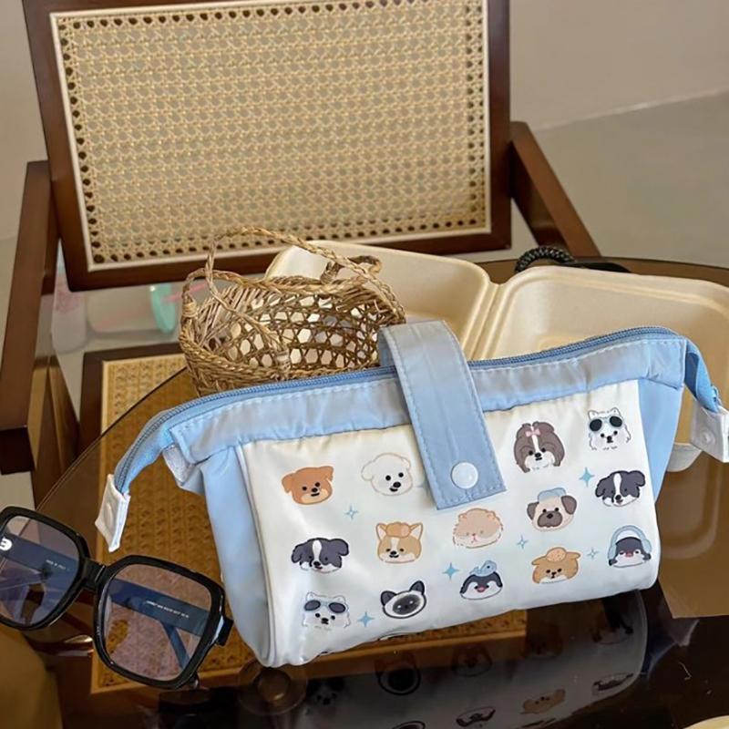 1 Piece Kawaii Puppy Series Pencil Case For Student Girl Fashion Creative Cartoon Dog Pencil Bag High Capacity Stationery Bag