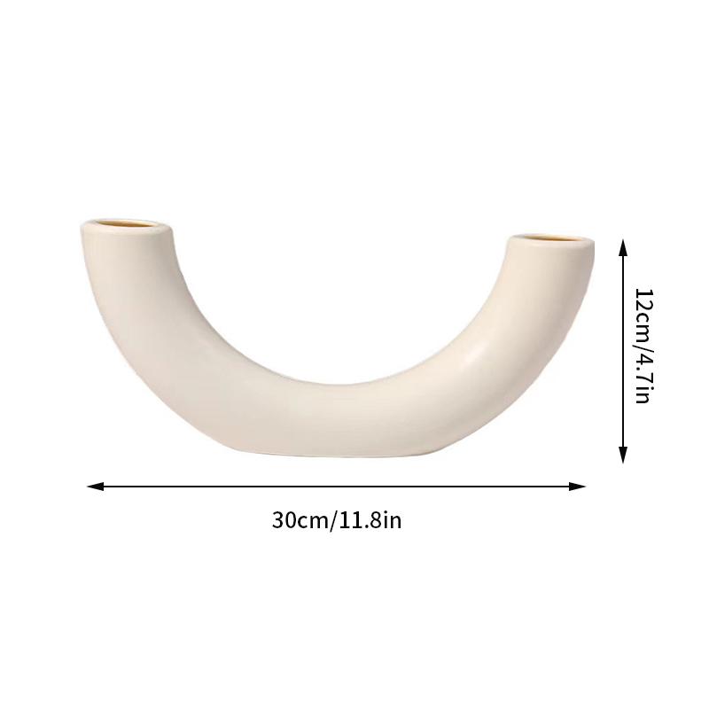 Nordic White Plastic Vase Creative Spiral Flower Vases Pamas Grass Pot Aesthetics Flower Arrangement Container Home Table Decor