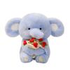 Cute Flower Holding Elephant Plush Toy Soft Stuffed Animal Doll Kids Birthday Valentines Day Gift Home Decor Fluffy Plushie