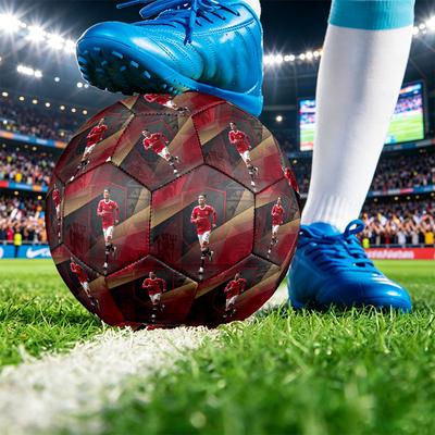 Cristiano Ronaldo Printed Size 5 Soccer Ball Wear Resistant Standard Adult Training Football Fan Gift for Indoor Outdoor Match Sports