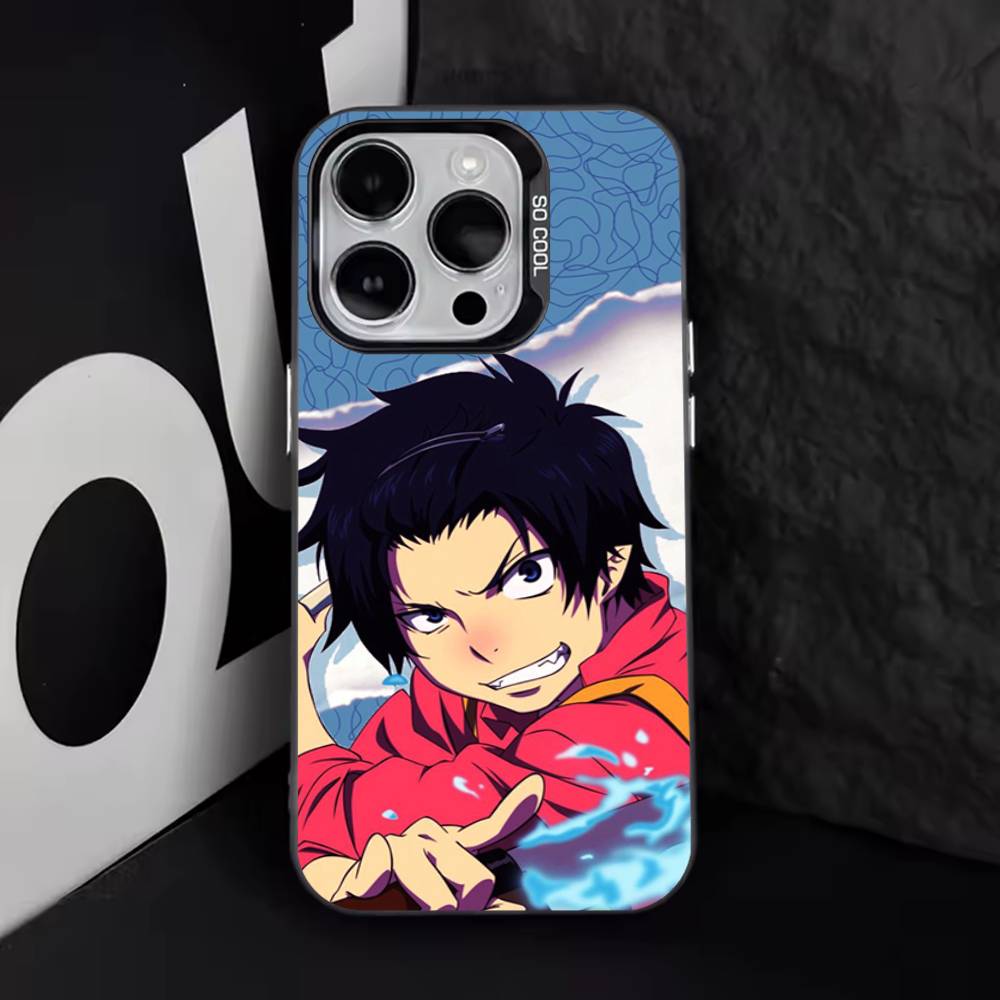 Anime Blue Exorcist Phone Case For iPhone 16,15,14,13,12,11,8,7,Pro,Max,Plus,Mini,XS,SE Anti Fall Black Matte Hard