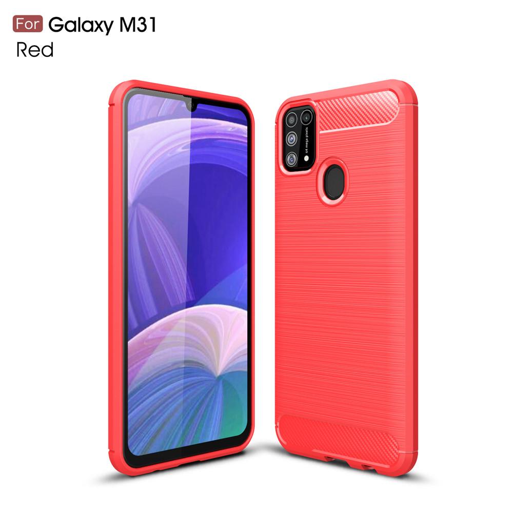 Für Cover Samsung Galaxy M21 Hülle Samsung M21 Capas Stoßfest Kohlefaser Handy Bumper Weiche TPU Hülle Für Samsung M21 Fundas