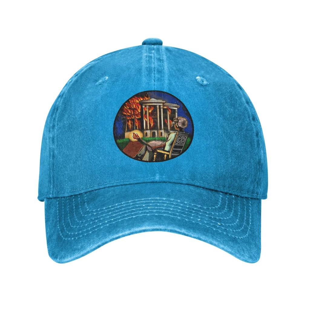 Summer The Fire This Time Baseball Cap Sun  Adjustable Design Washed Trucker Hat Men Adult Street Style Running Hippie Caps