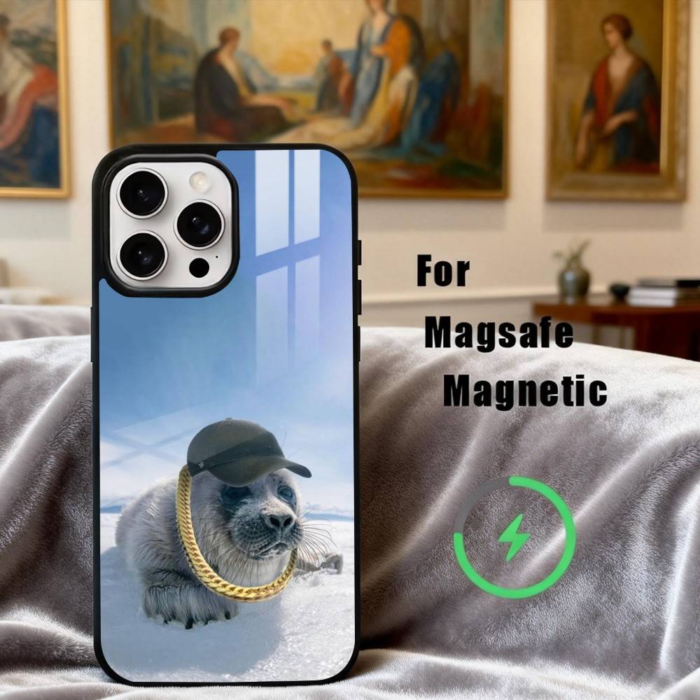S-Seal F-Funny C-Cute Phone Case For iPhone 17,16,15,14,13,12,Plus,Pro,Max for Magsafe Magnetic Wireless Charging