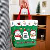 Christmas Eve Tote Cute Cartoon Santa Claus Bag Elk Tote Canvas Bag High-Quality New Year Handbag For Gift Wrapping Christmas