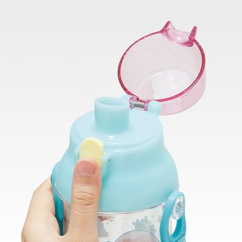 Skater Water Bottle 480ml Disney Ariel 24 Plastic Clear Bottle for Children Made in Japan PSB5TR-A