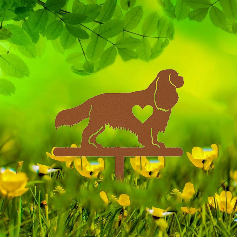 Dog Garden Stake - Bring Beauty To Your Outdoor Areas with This Iron Art. Perfect for Pet Commemoration and Garden Enhancement