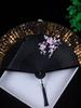 Ancient Style Gold Silk Hollow Japanese Style Folding Fan