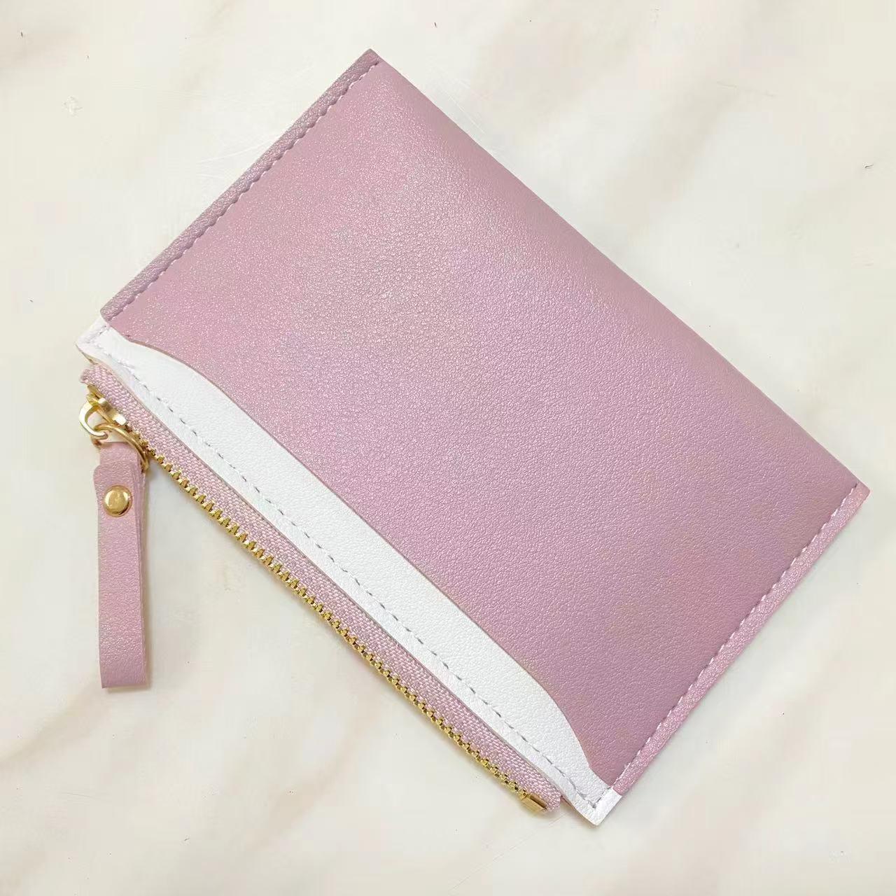 

Женский кошелек для монет на молнии с цветными блоками - Кошелек из лоскутов искусственной кожи нового стиля лиловый/фиолетовый