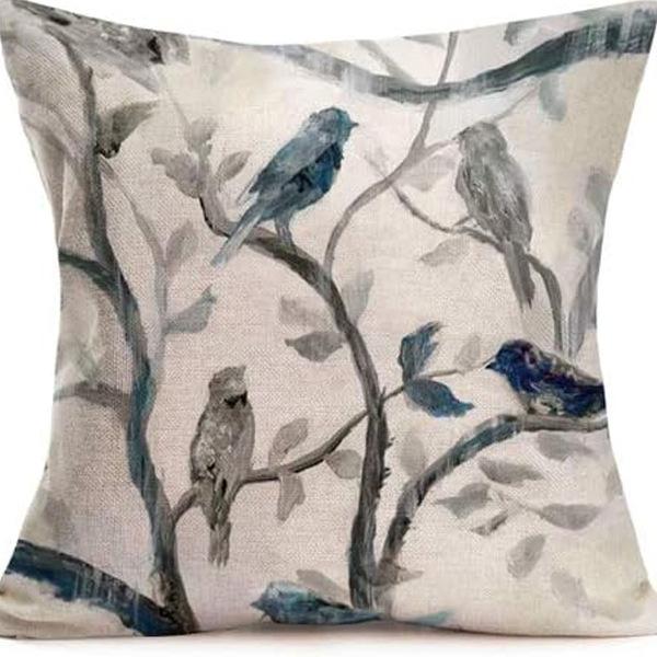 American Retro Printed Linen Pillowcase Living Room Sofa Office Pillow Car Cushion Cover