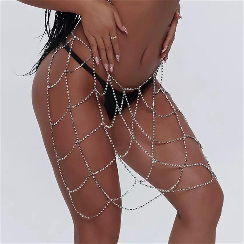 Europäische Und Amerikanische Hüftkette, Metallrock, Sexy Hohl-Strasskettengürtel, Nachtclub Körperkette, Zubehör Ns Rockkette.