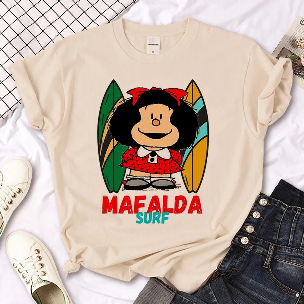 Mafalda Tshirt Women Graphic Tee feUnisex Unisexga Harajuku Clothes Womens Tshirt
