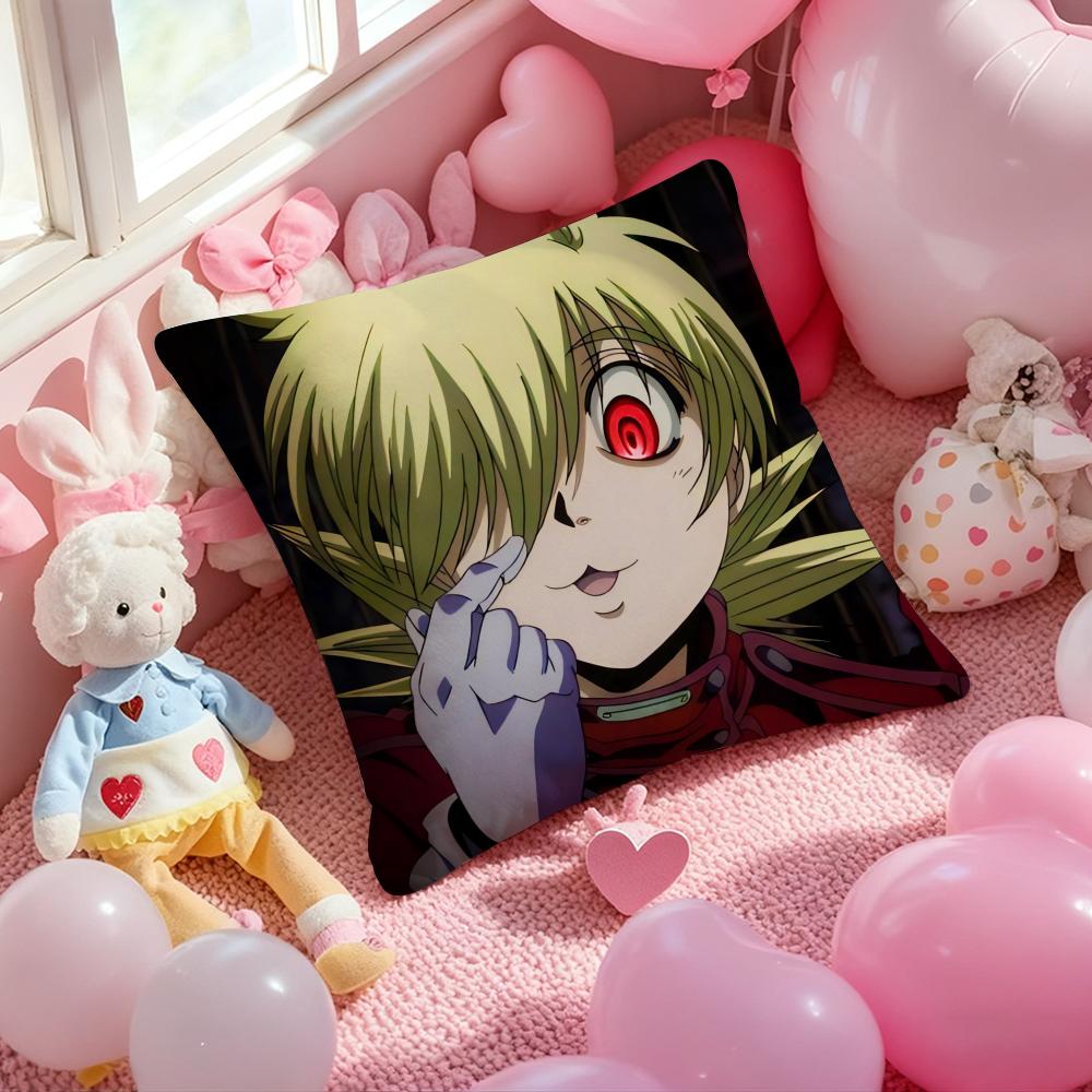 Anime Hellsing Cushion Cover Pattern Printed Pillowcase For Living Room Sofa Cushion Cover Bedroom Decor