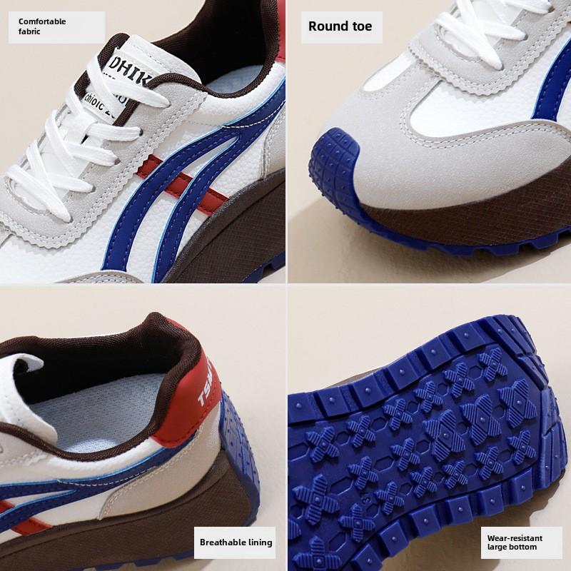 Корейский стиль Толстая подошва Папа обувь Осенняя беговая спортивная обувь Повседневная — фото 3