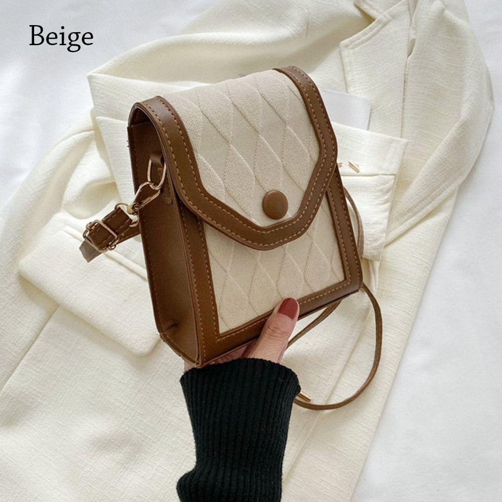 

Однотонная сумка-мессенджер из искусственной кожи, простые сумки через плечо для женщин и девочек бежевый