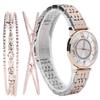 Women Watch Set Fashion Jewelry Gift Set Wrist Watch Bracelet for Party BirthdaySilver Pink White