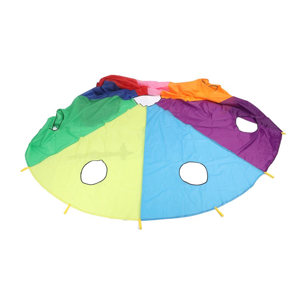 Kids Play Parachute Mole Game Toy 9 Holes Inflatable Stick Cooperative Play for Outdoor Playground