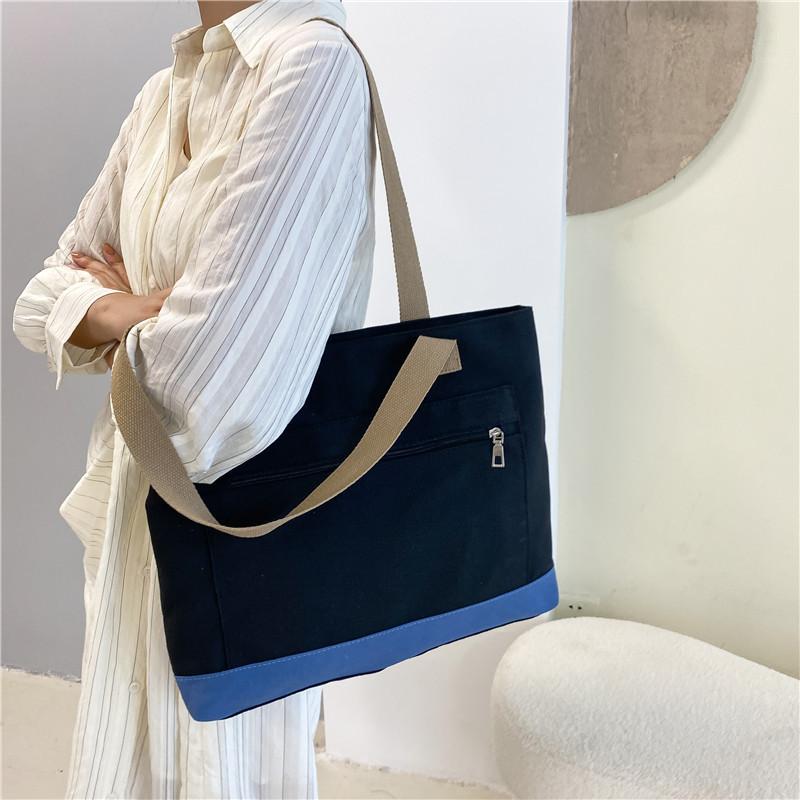 Large Capacity Casual Simple Fashion Korean Style Women Shoulder Hand Tote Bag