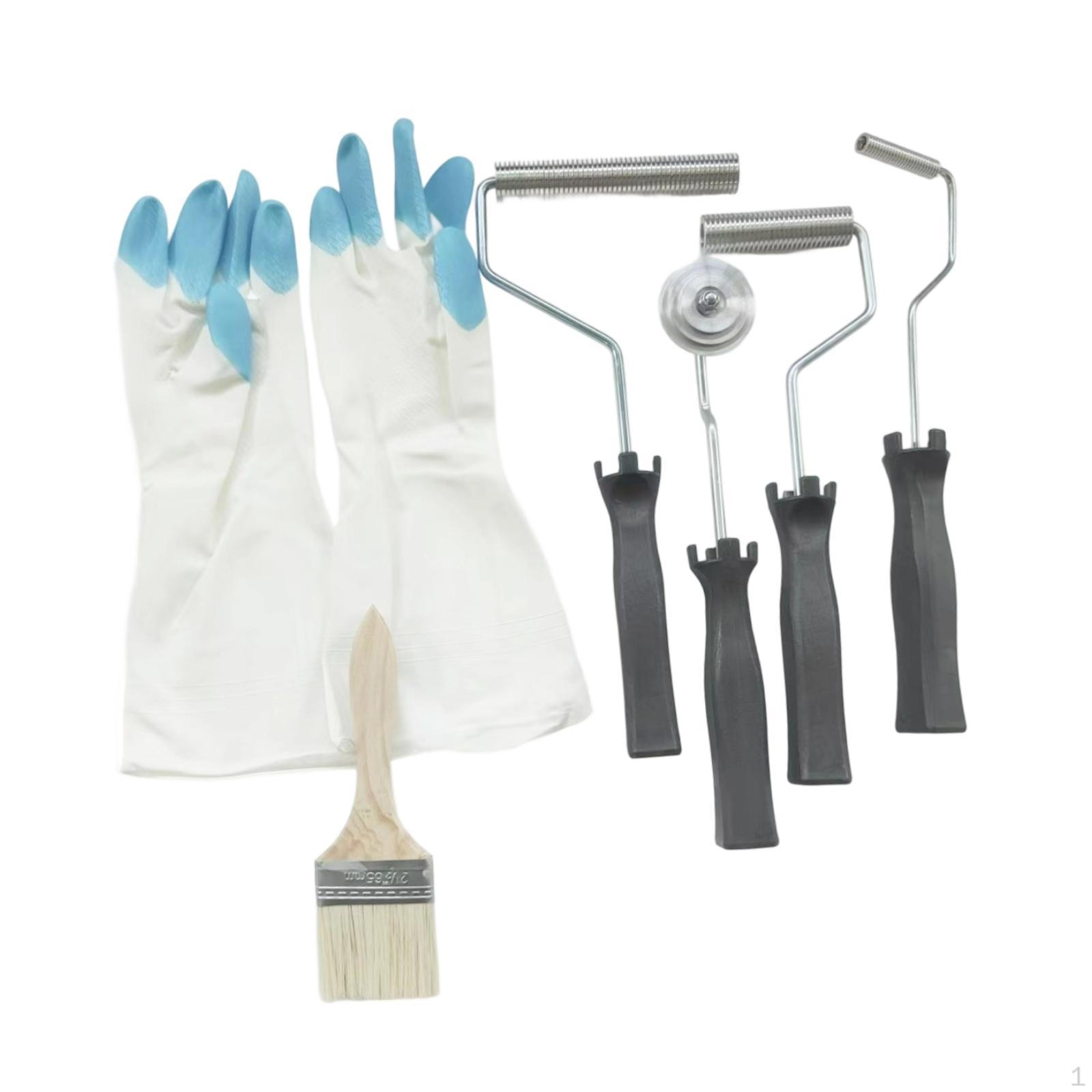 

Инструмент-ролик из стекловолокна Ламинирующий набор для покраски с перчатками Проекты DIY Пузырьковые ролики