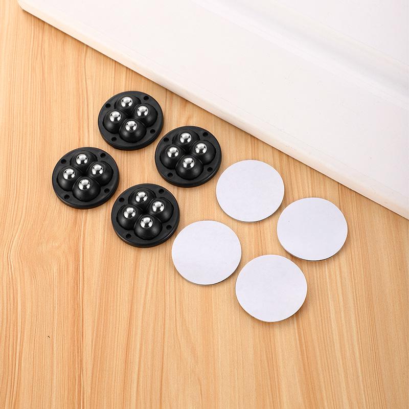 Adhesive Roller Wheels for Trash Can, No-Drill, 4-Pack Universal Base Accessory