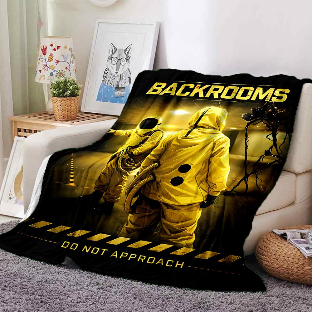 1pc Blanket - horror film The Backrooms Print Design,Lightweight Blanket for Sofa,Bed- Soft &Warm,Gift for All Seasons