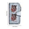 Gothic Boar Print Long Wallet Forever Leather Card Holder Fashionable Daily Cash Purse For Cool Style Users