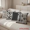 2D Geometric & Leaf Pattern Decorative Pillow Covers Pattern Cushion Cover Suitable For Sofa Bedroom Car Pillow Cover
