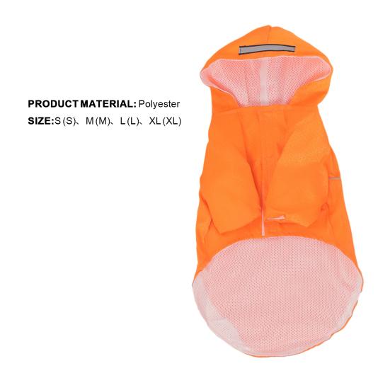 Yousheng Pet Raincoat Reflective Stripe Fastener Tape Traction Hole Full Body Coverage Brim Layered Hooded Cloak for Outdoor