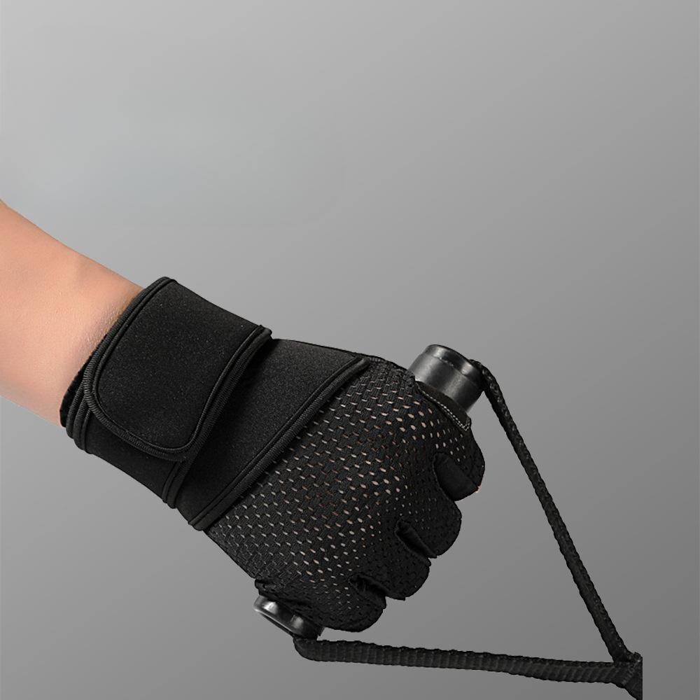 Fitness Half Finger Gloves Men's Equipment Training Exercise Lengthened Wrist Guards Women's Single Bar Pull Up Non Slip Breathable Wear Resistant