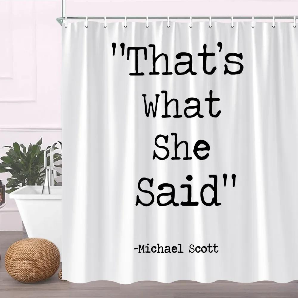 Modern Black Shower Curtain Set with Hooks-Black and White Shower Curtain for Bathroom Fabric Geometric Bath Curtains with Hoo