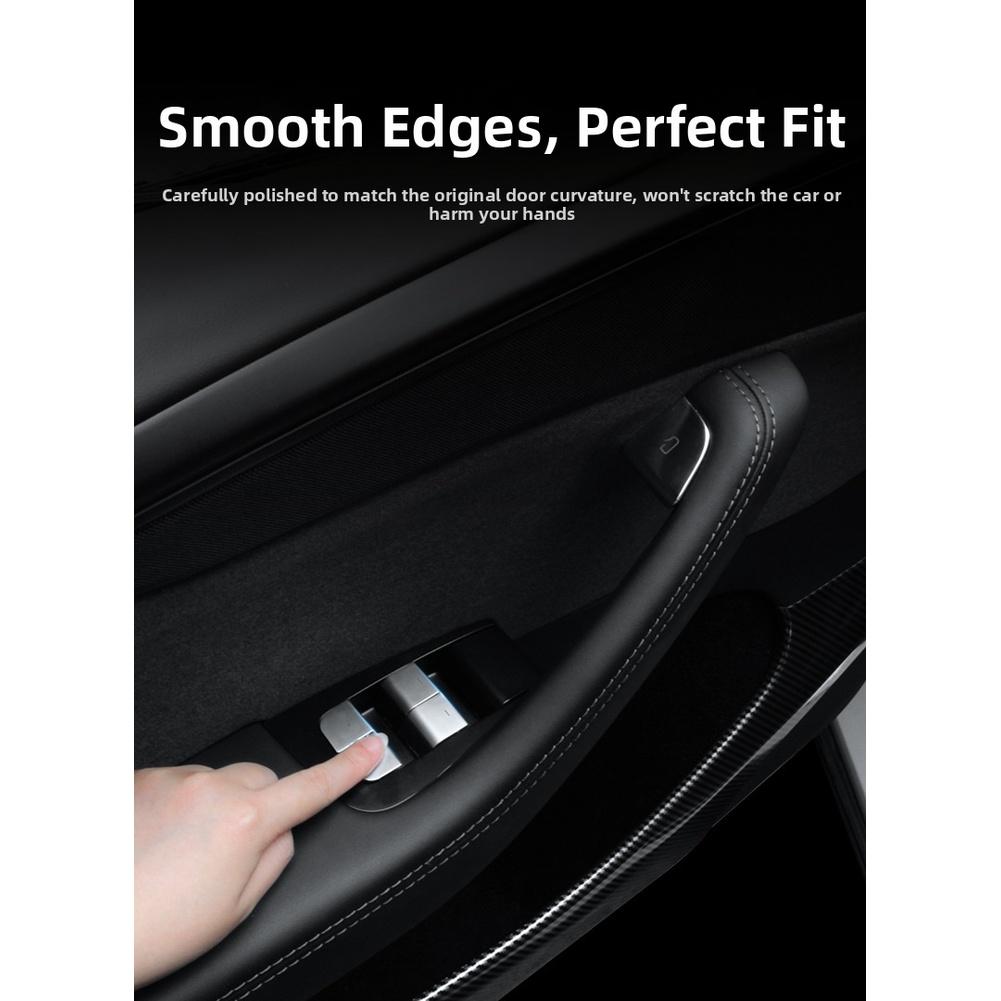 Door Handle Lift Button Cover Trim for Tesla For Model 3 and For Model Y 2025 ABS Protective Patch Set for Scratches