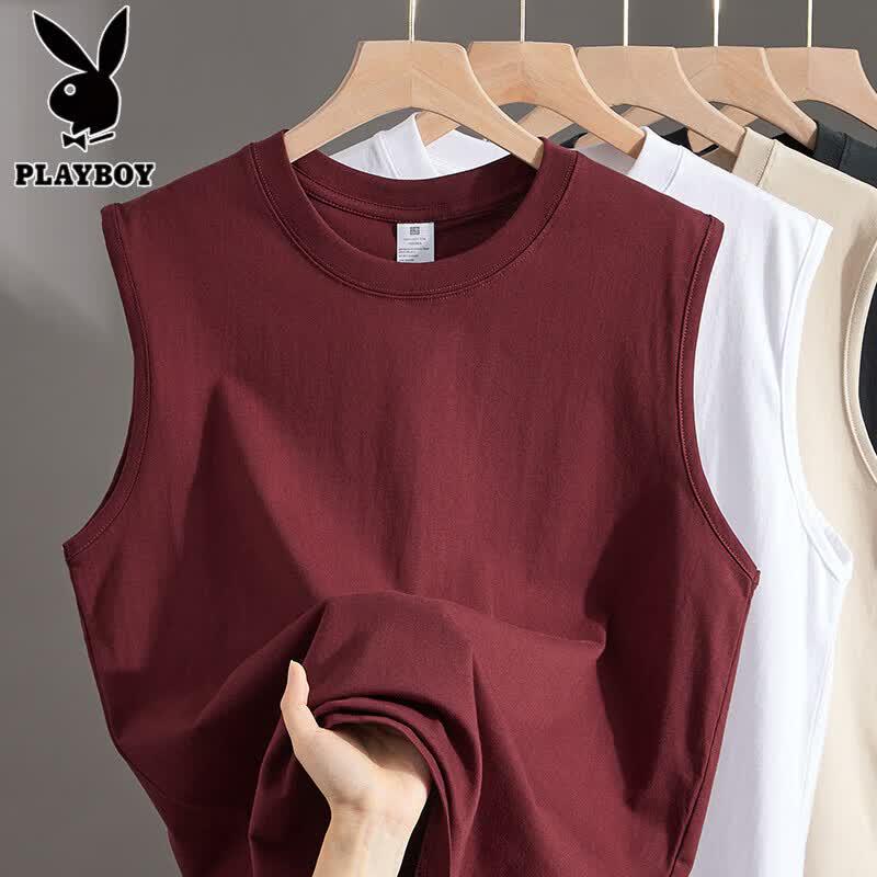 PLAYBOY Унисекс Безрукавка и Футболка из Чистого Хлопка 2XL