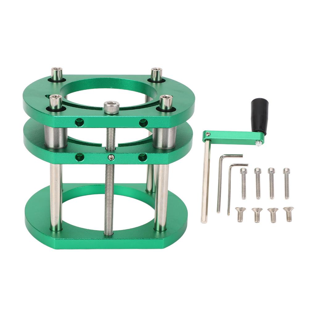 Frästischbasis Fräse 4 Backen Spannvorrichtung Hochfeste Tischhebesystembasis für Holzbearbeitung