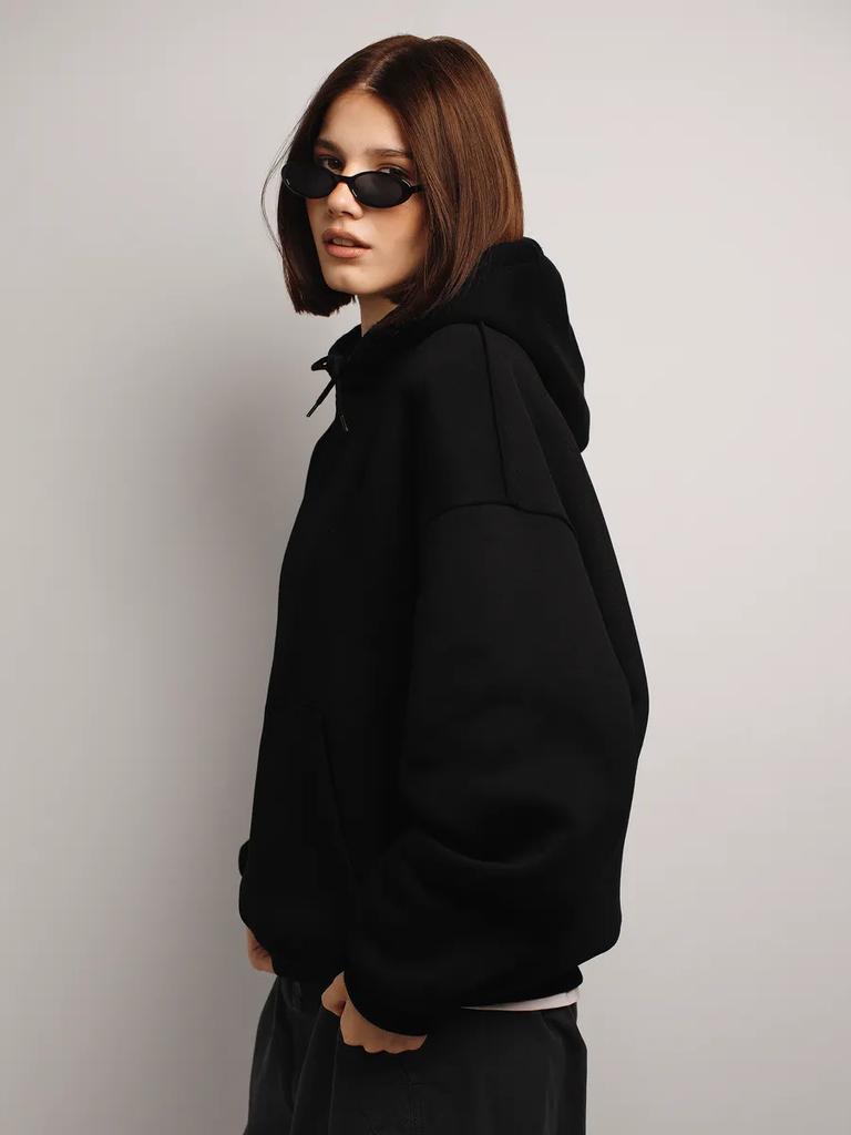 Men's Women's Oversized Y2k Unprinted Hoodies Couple's Streetwear Loose Sweatshirt Harajuku Hip Hop Female Male Comfortable Tracksuit