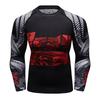 Maglietta a Maniche Lunghe MMA Compression Boxing No Gi Bjj Mma Surf Jiu Jitsu Rash Guard Rashguard T-shirt da Uomo Palestra Abbigliamento da Boxe