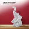 Graceful High-Trunk Elephant Figurine | A Symbol of Luck & Prosperity | Perfect for Elegant Home Décor – Pack of 1