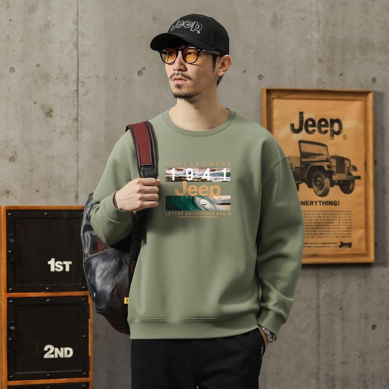 

Мужской свободный пуловер с длинным рукавом JEEP XL