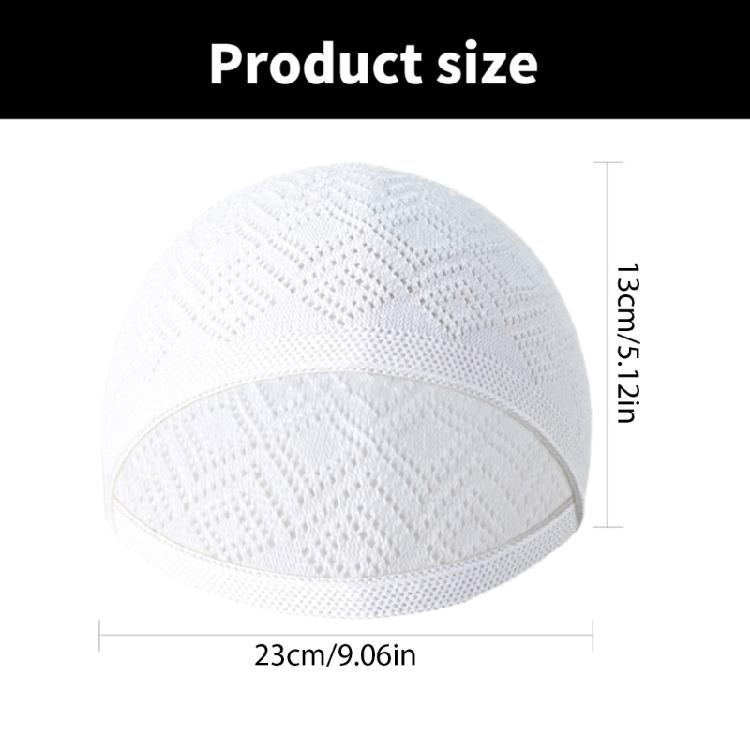 Foldable Sun Hat Gentleman Hat Breathable Hat for Men National Styles Hat for Worship and Everyday Use